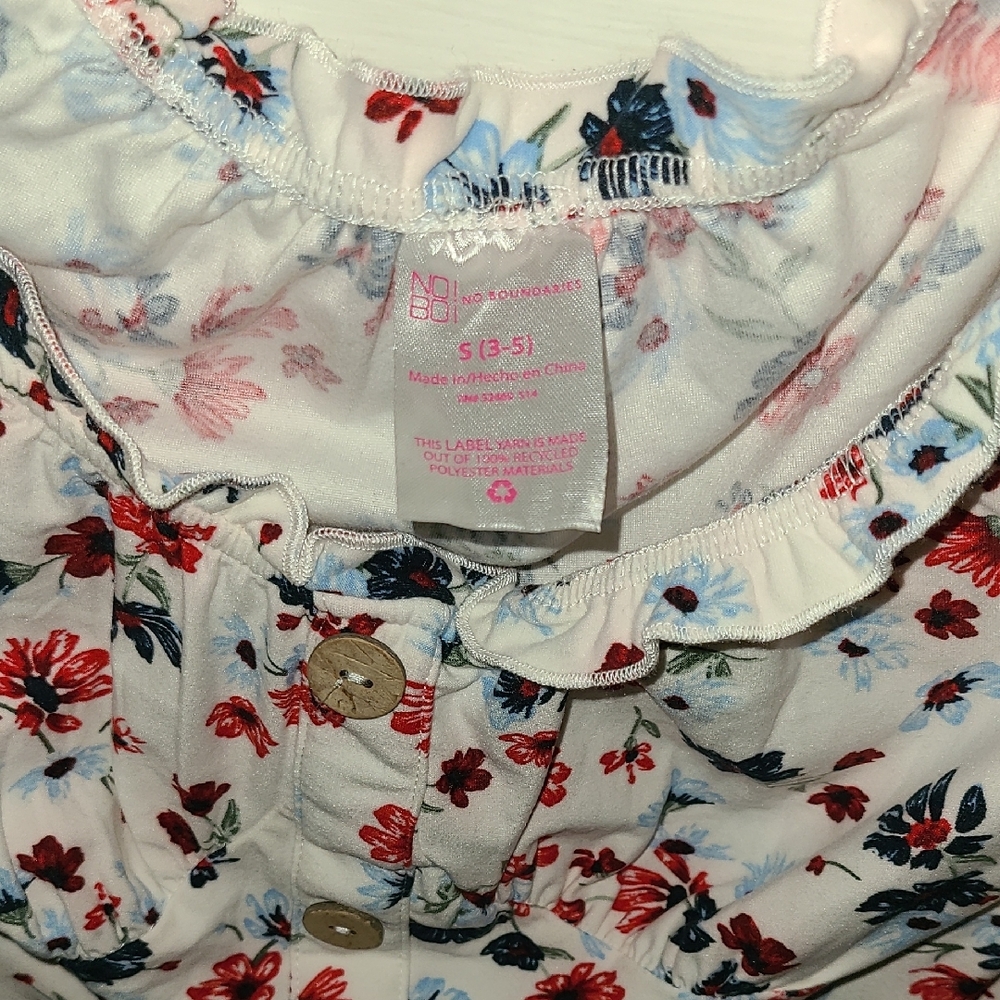 No Boundaries Floral Print Blouse - Red and Blue - Picture 2 of 3